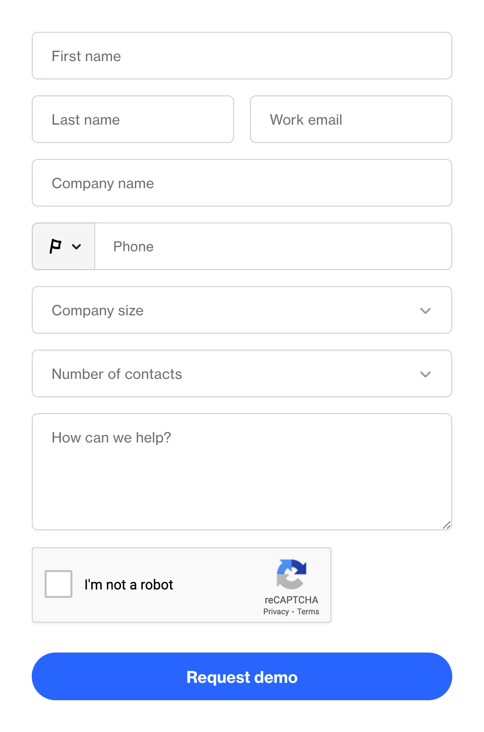 Ortto
				form element ui component