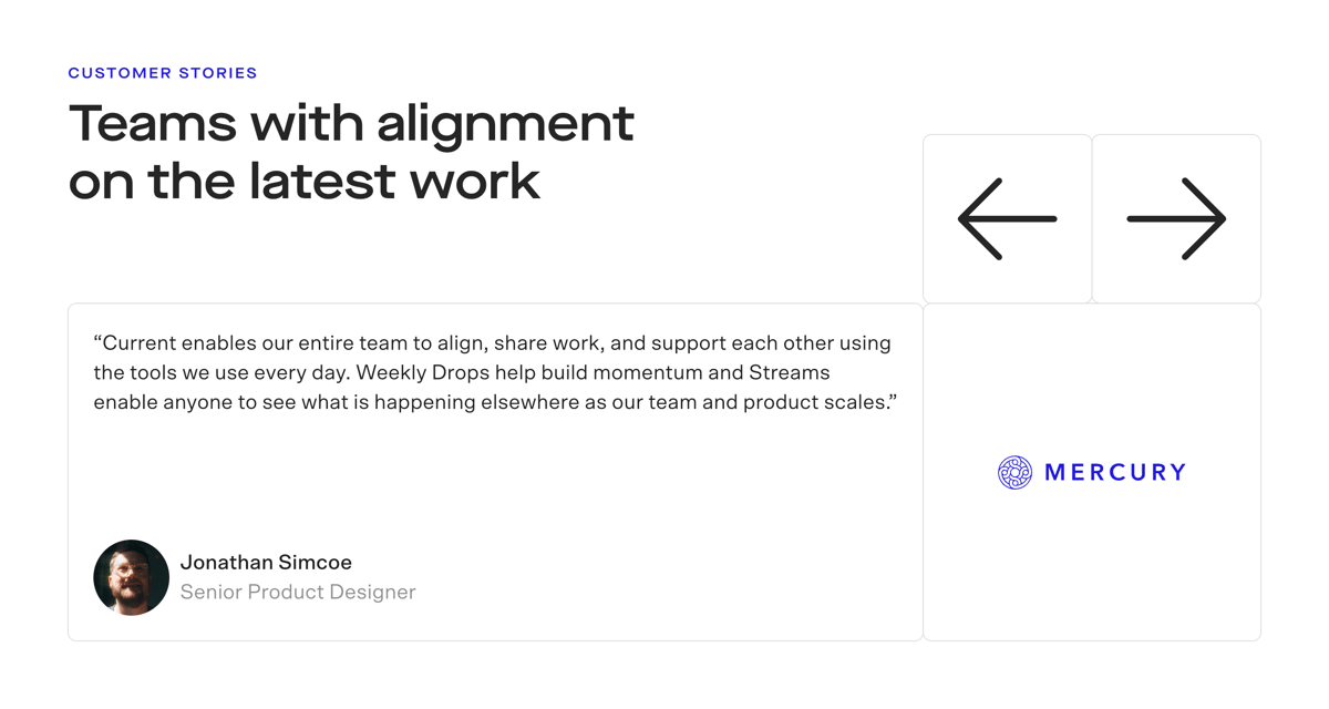 Current
				testimonial ui component