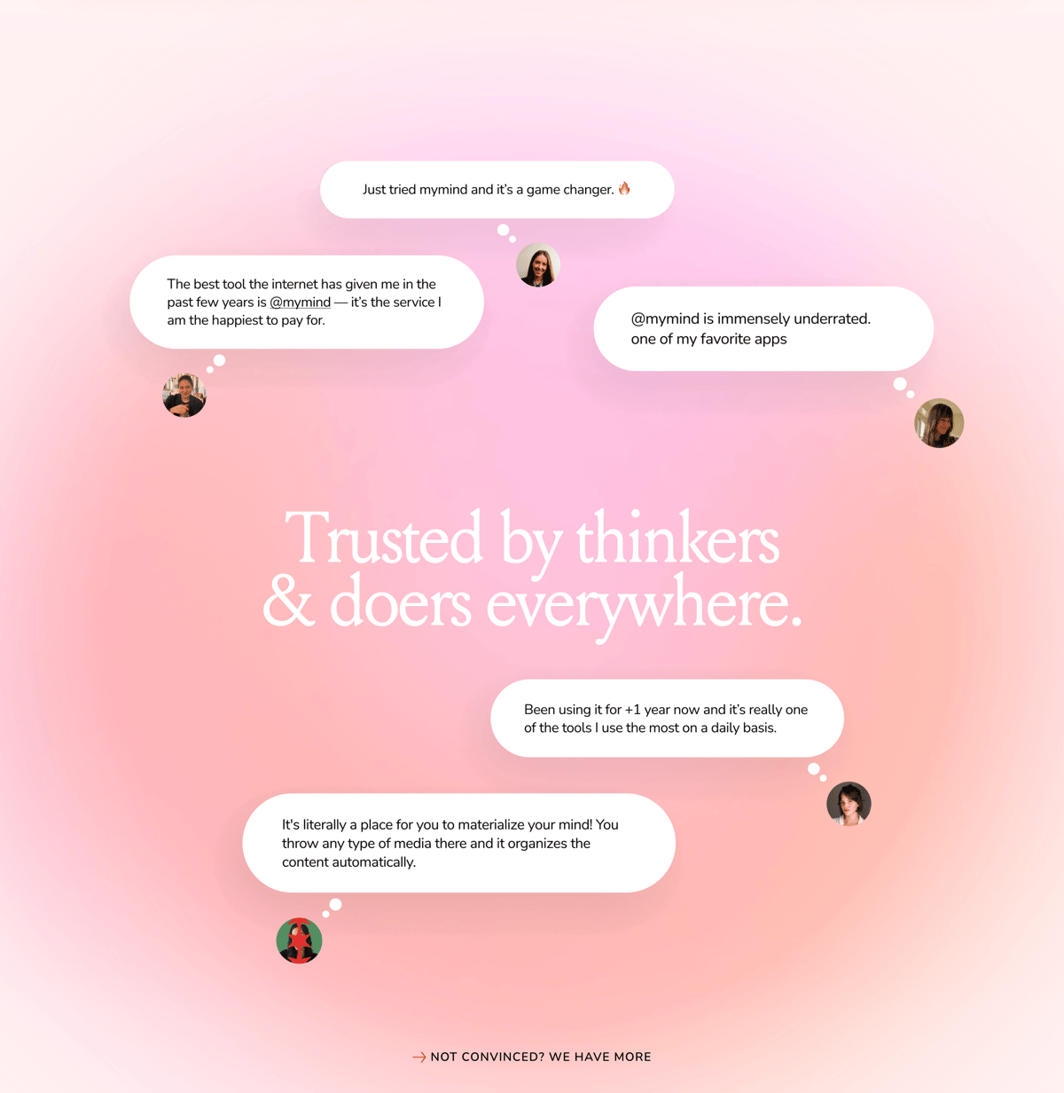 Mymind
				testimonial ui component