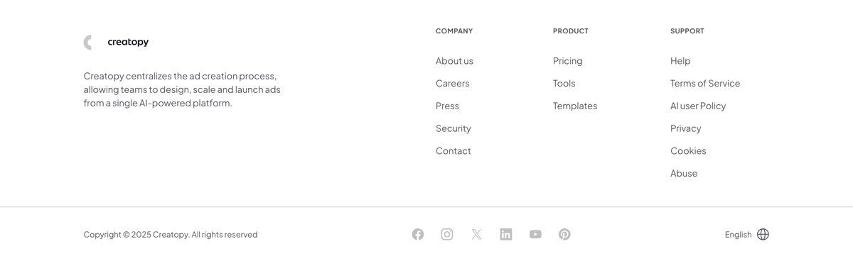 Creatopy
				footer ui component
