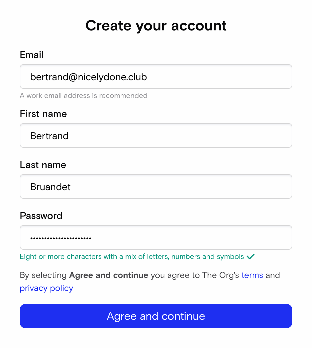 The org
				form element ui component