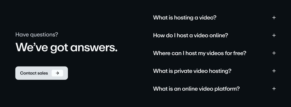 Vimeo
				faq ui component