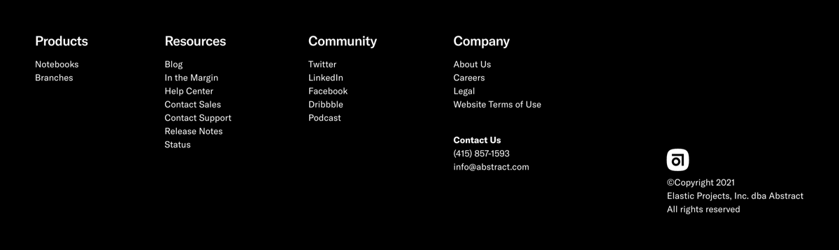 Abstract
				footer ui component