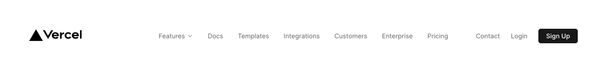 Vercel
				header ui component