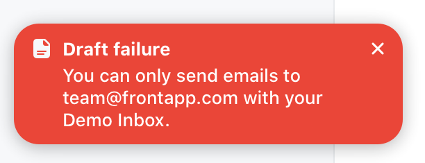 Front
				notification toast ui component