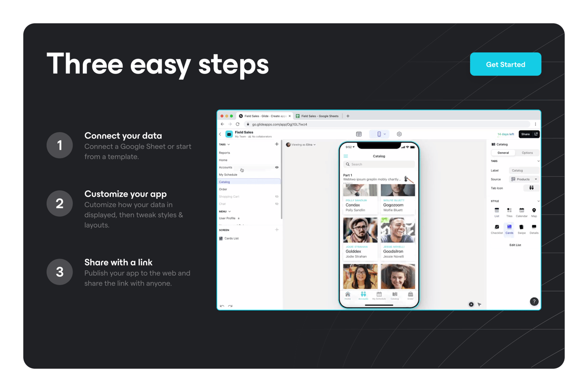Glide
				stepper ui component