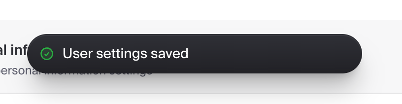Clerk
				notification toast ui component