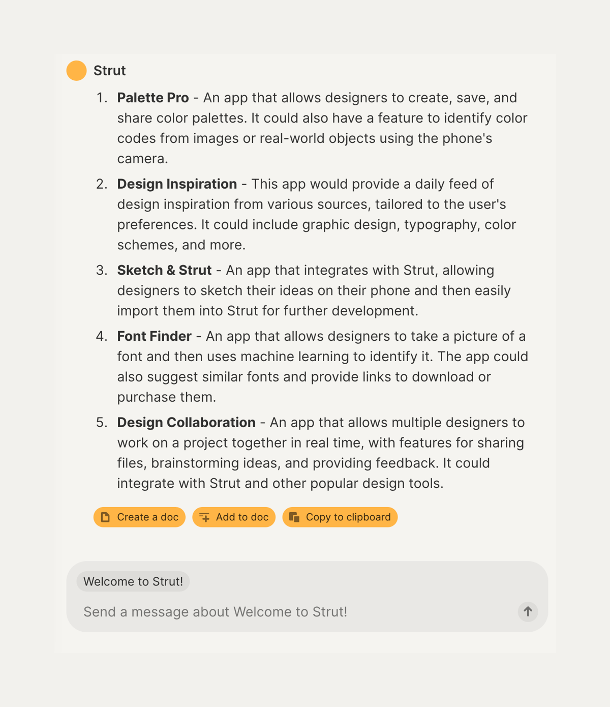 Strut
				artificial intelligence ui component