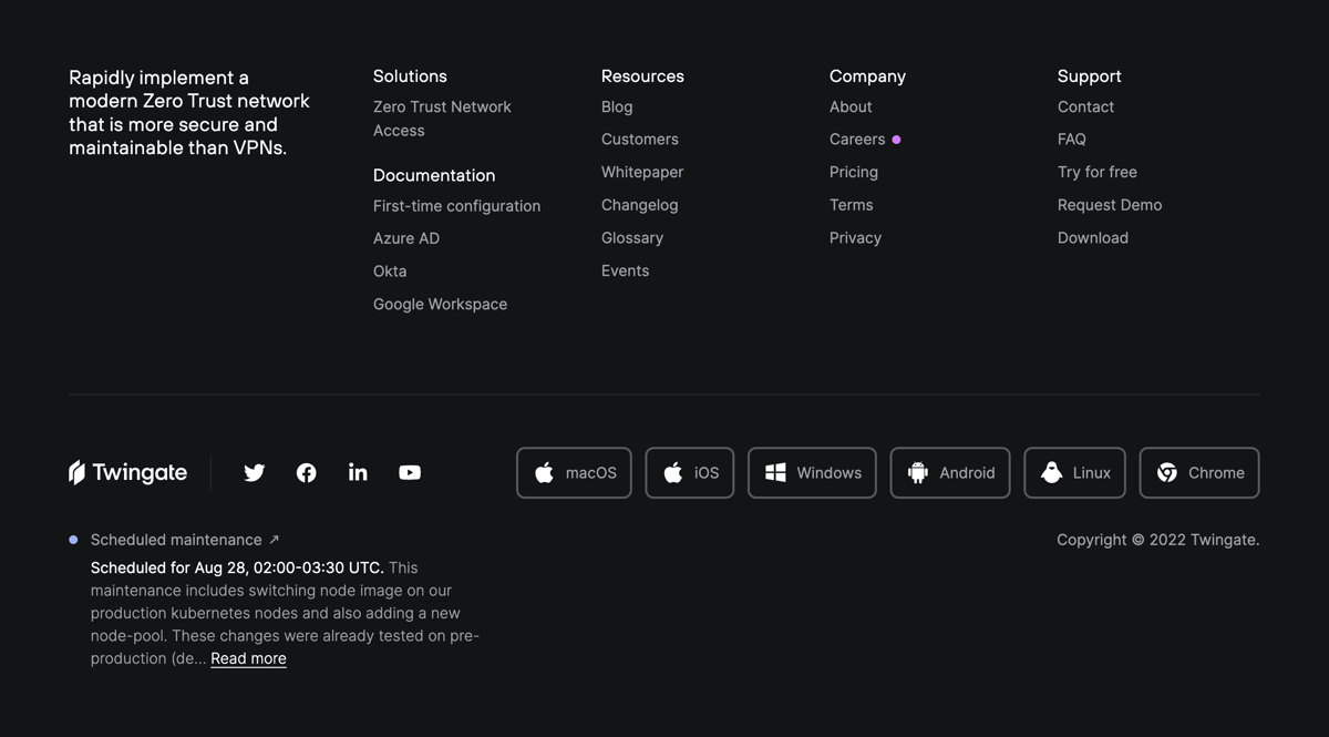 Twingate
				footer ui component