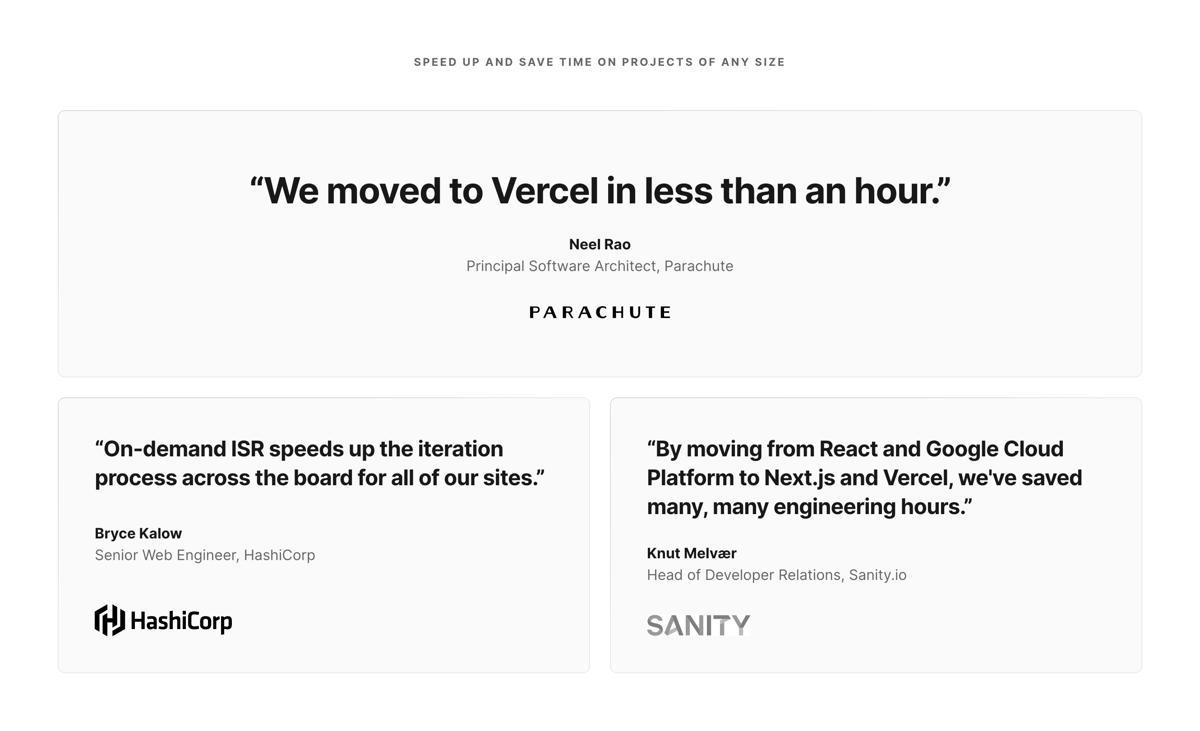 Vercel
				testimonial ui component