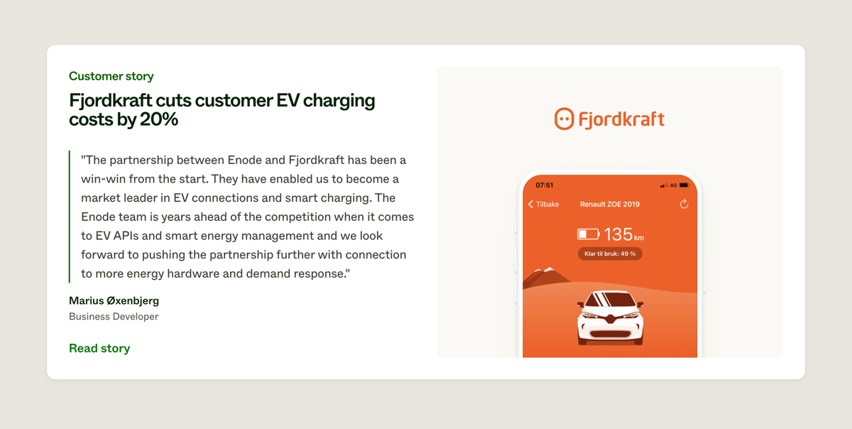 Enode
				testimonial ui component