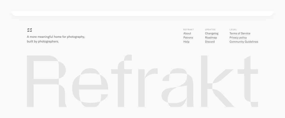 Refrakt
				footer ui component
