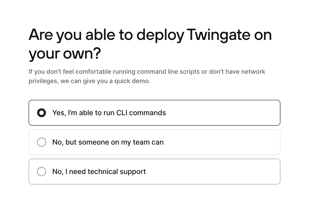 Twingate
				checkbox & radio ui component