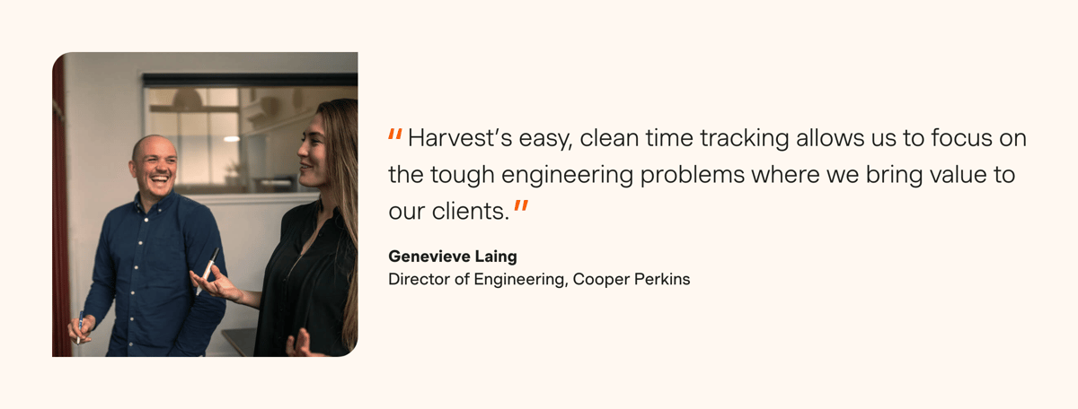 Harvest
				testimonial ui component