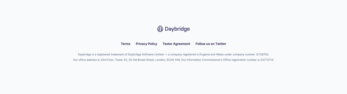 Daybridge
				footer ui component