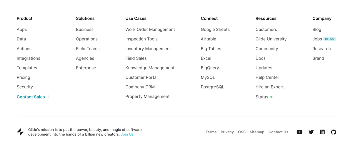 Glide
				footer ui component