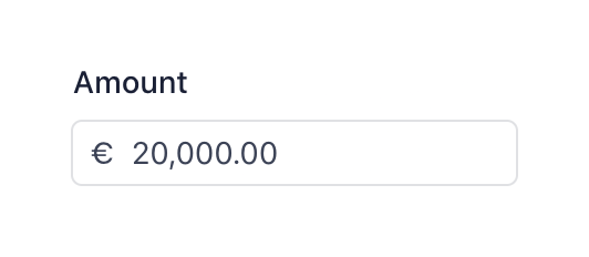 Stripe
				input amount ui component