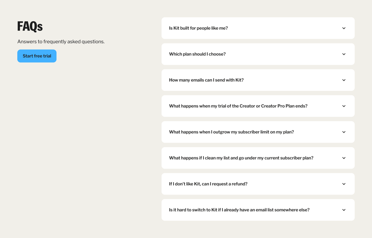 Kit
				faq ui component