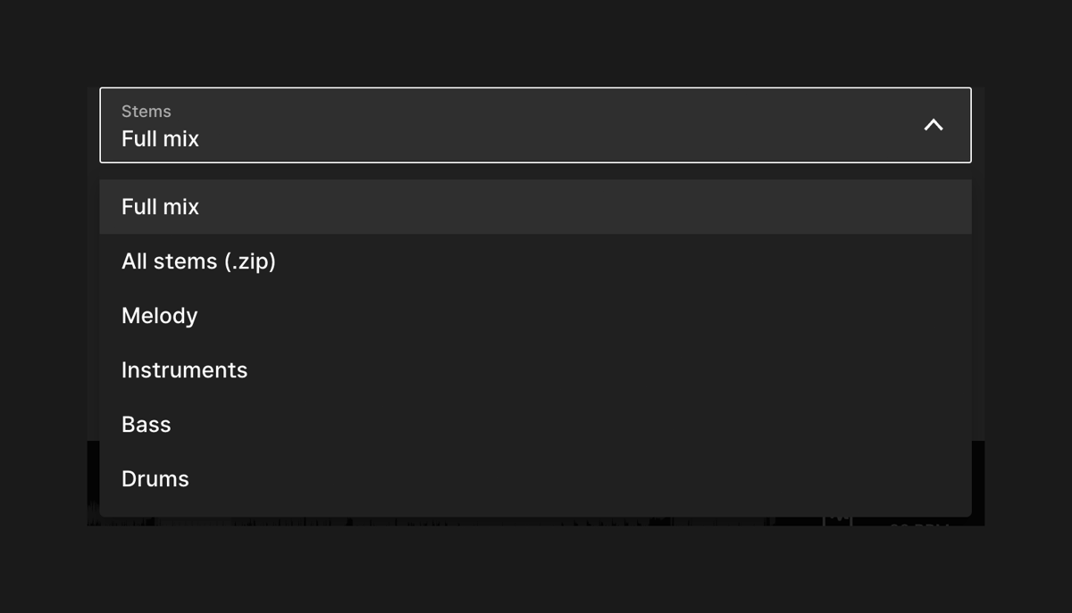 Epidemic Sound
				input select ui component