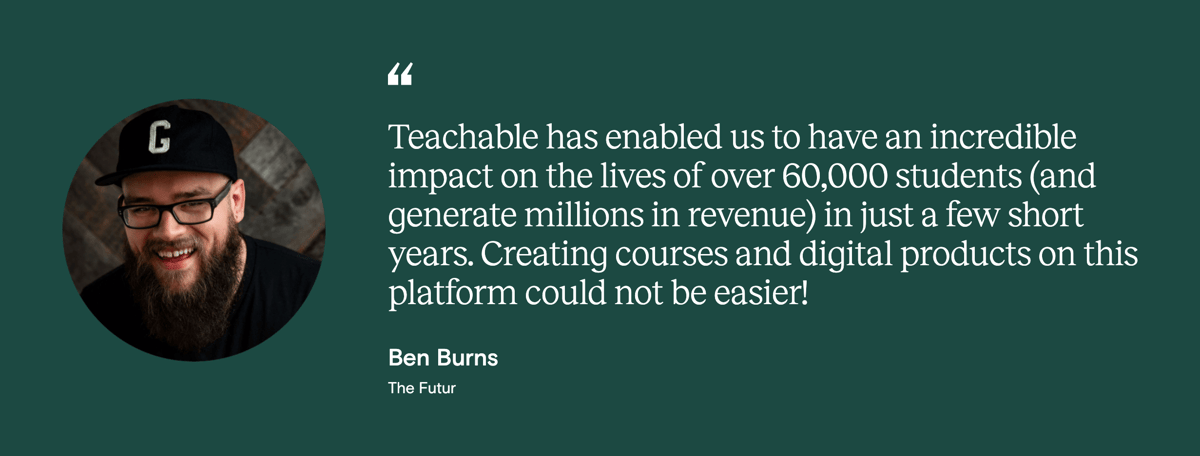 Teachable
				testimonial ui component