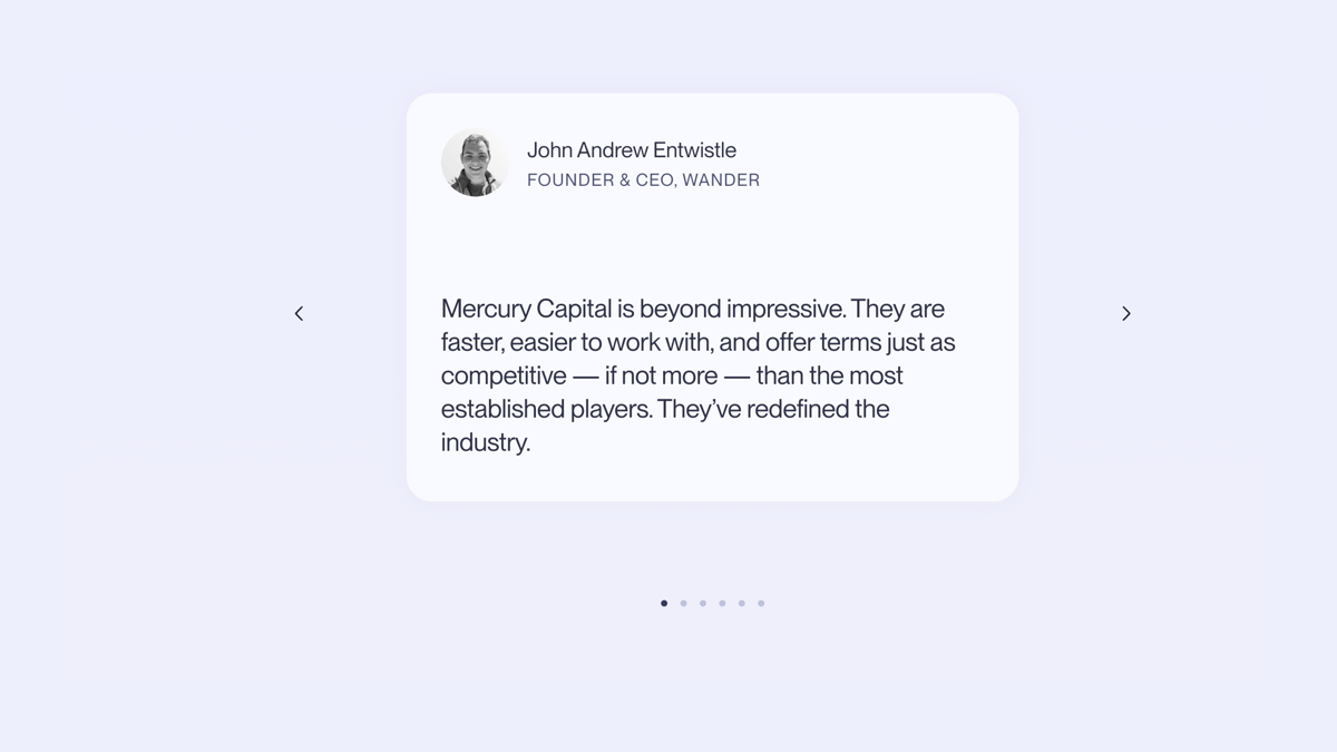 Mercury
				testimonial ui component