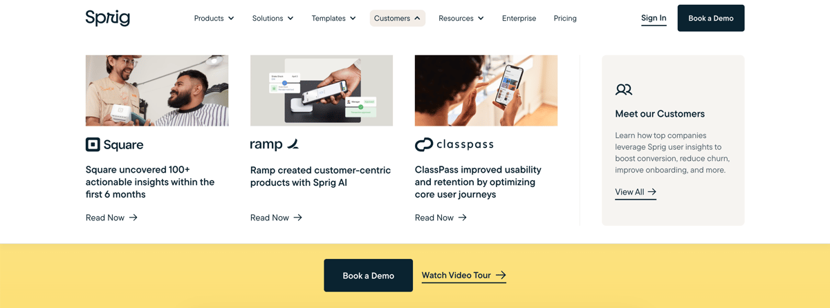 Sprig
				flyout menu ui component