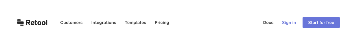 Retool
				header ui component
