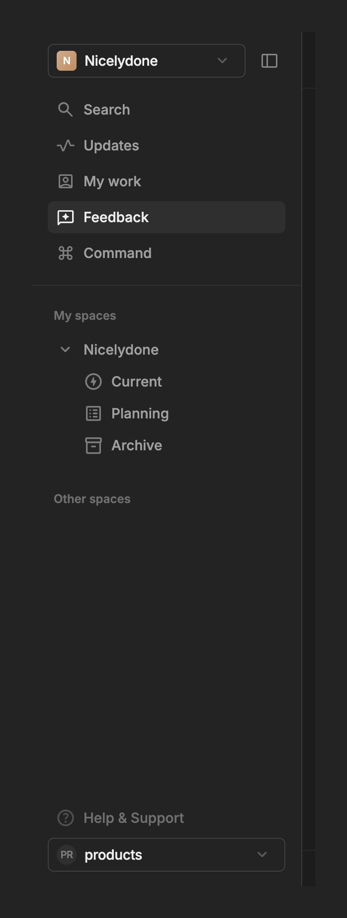 Kitemaker
				vertical navigation ui component