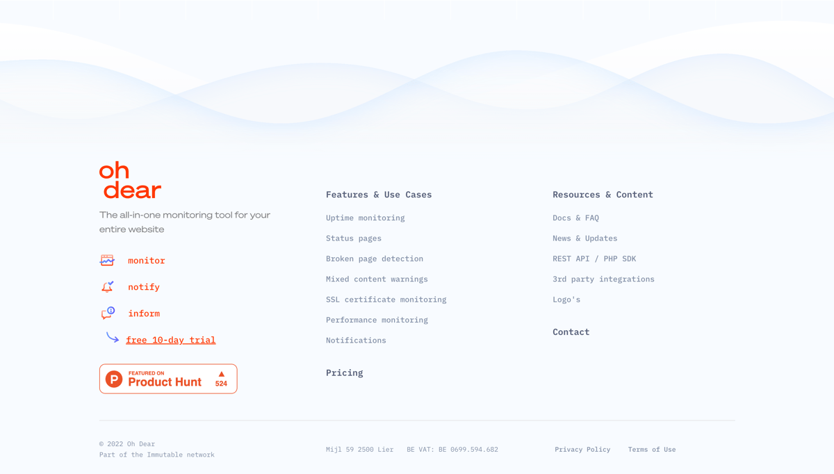 Oh Dear
				footer ui component
