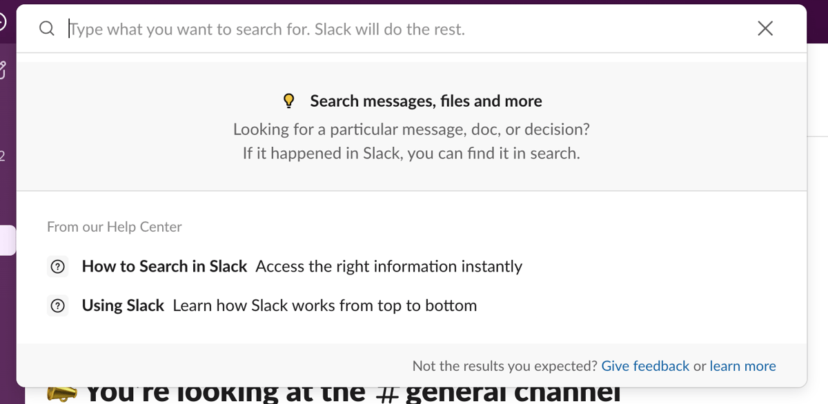 Slack
				input search ui component