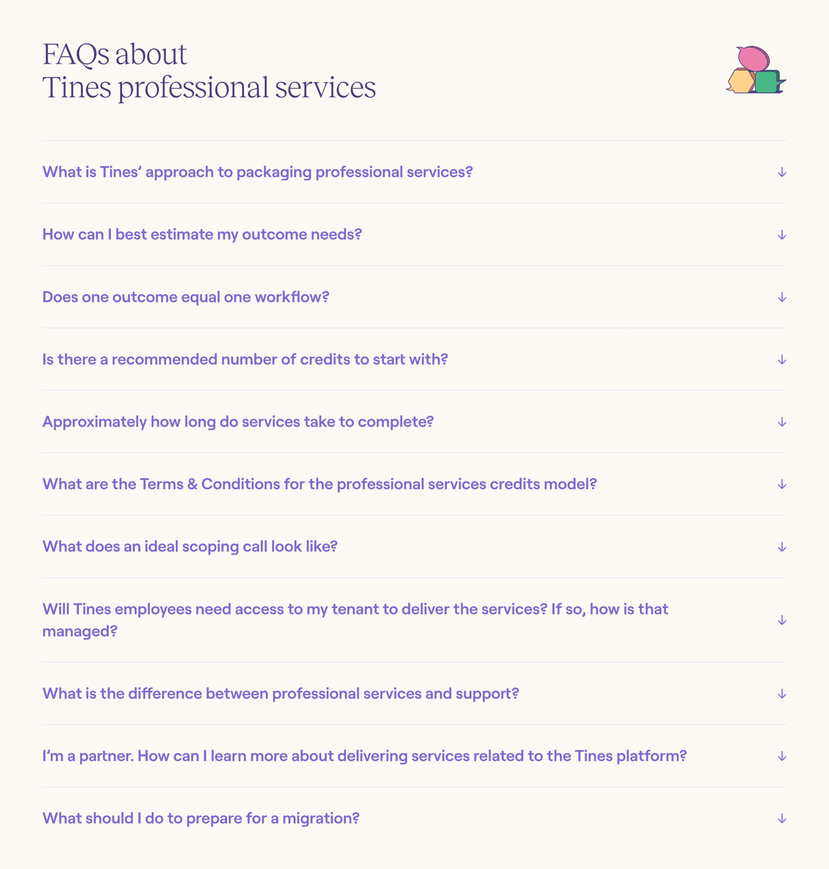 Tines
				faq ui component