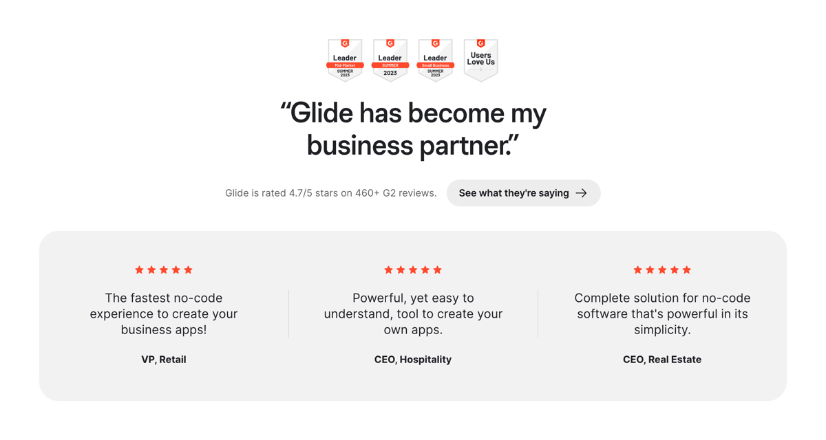 Glide
				testimonial ui component