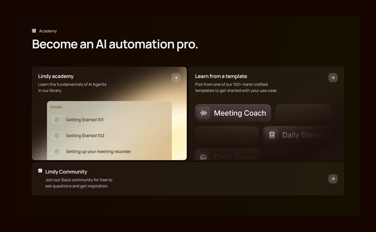 Lindy
				bento box ui component