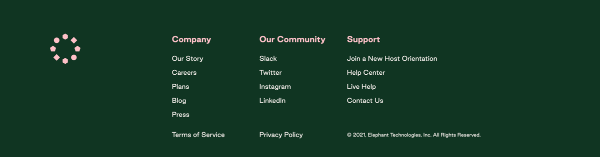 Gatheround
				footer ui component