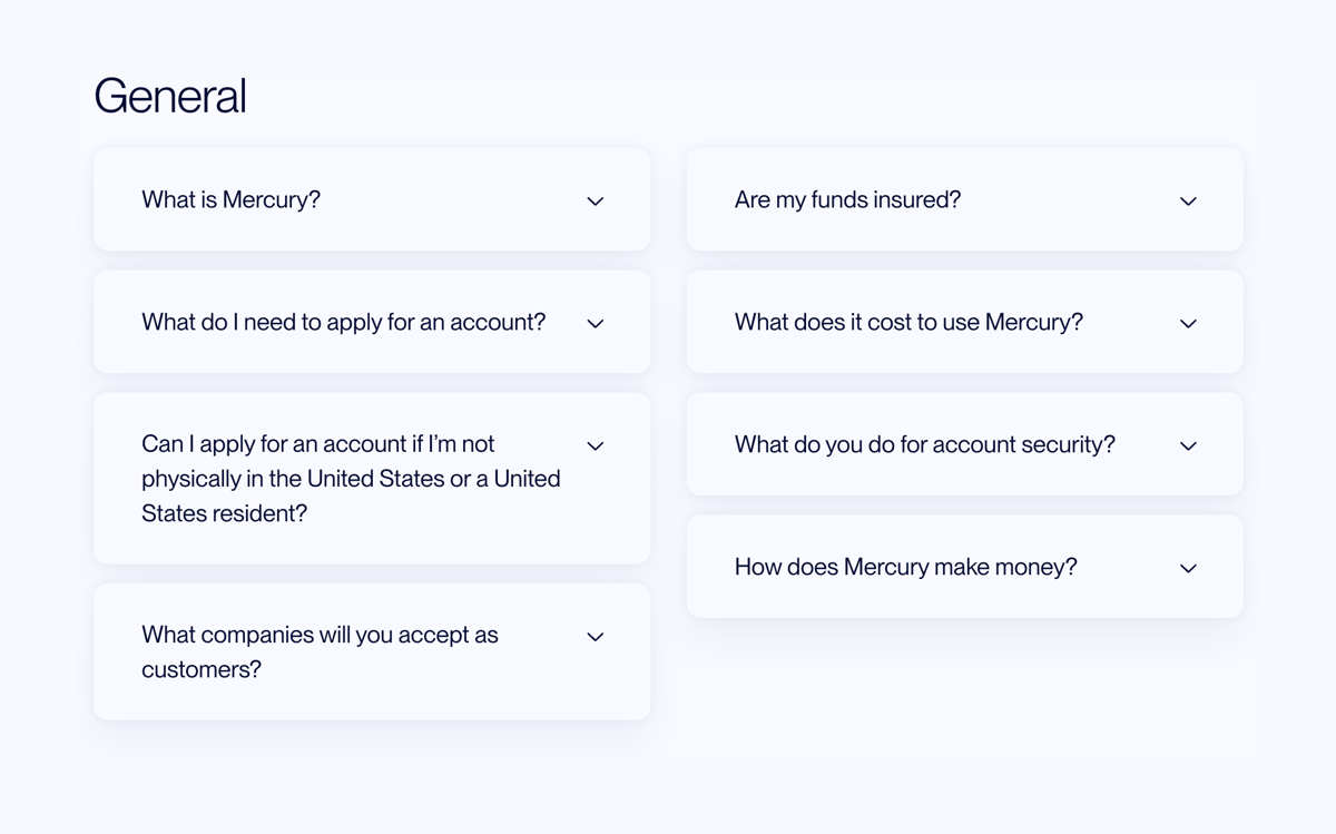 Mercury
				faq ui component