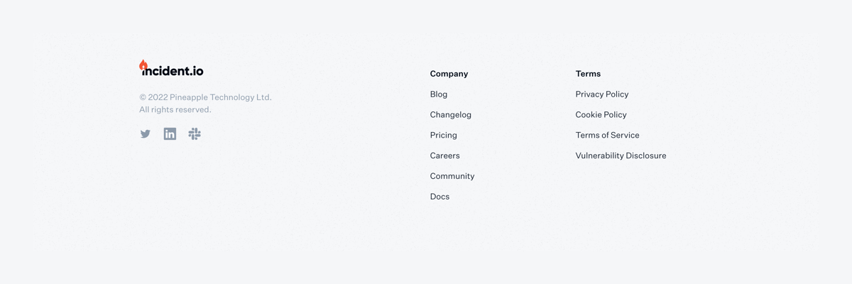 Incident
				footer ui component