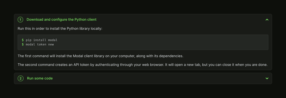 Modal
				accordion ui component