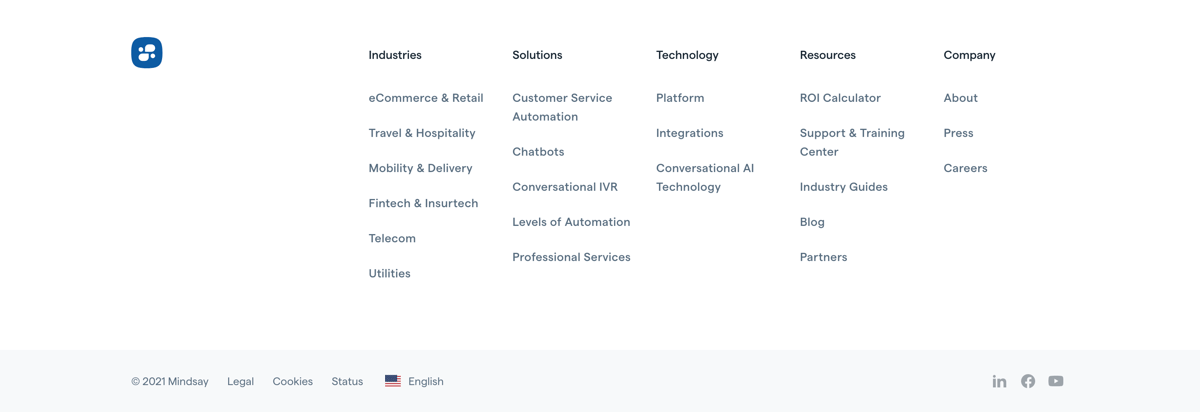 Mindsay
				footer ui component