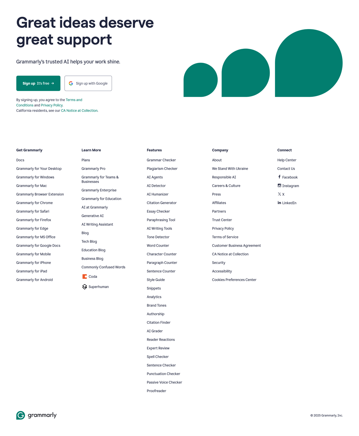 Grammarly
				footer ui component