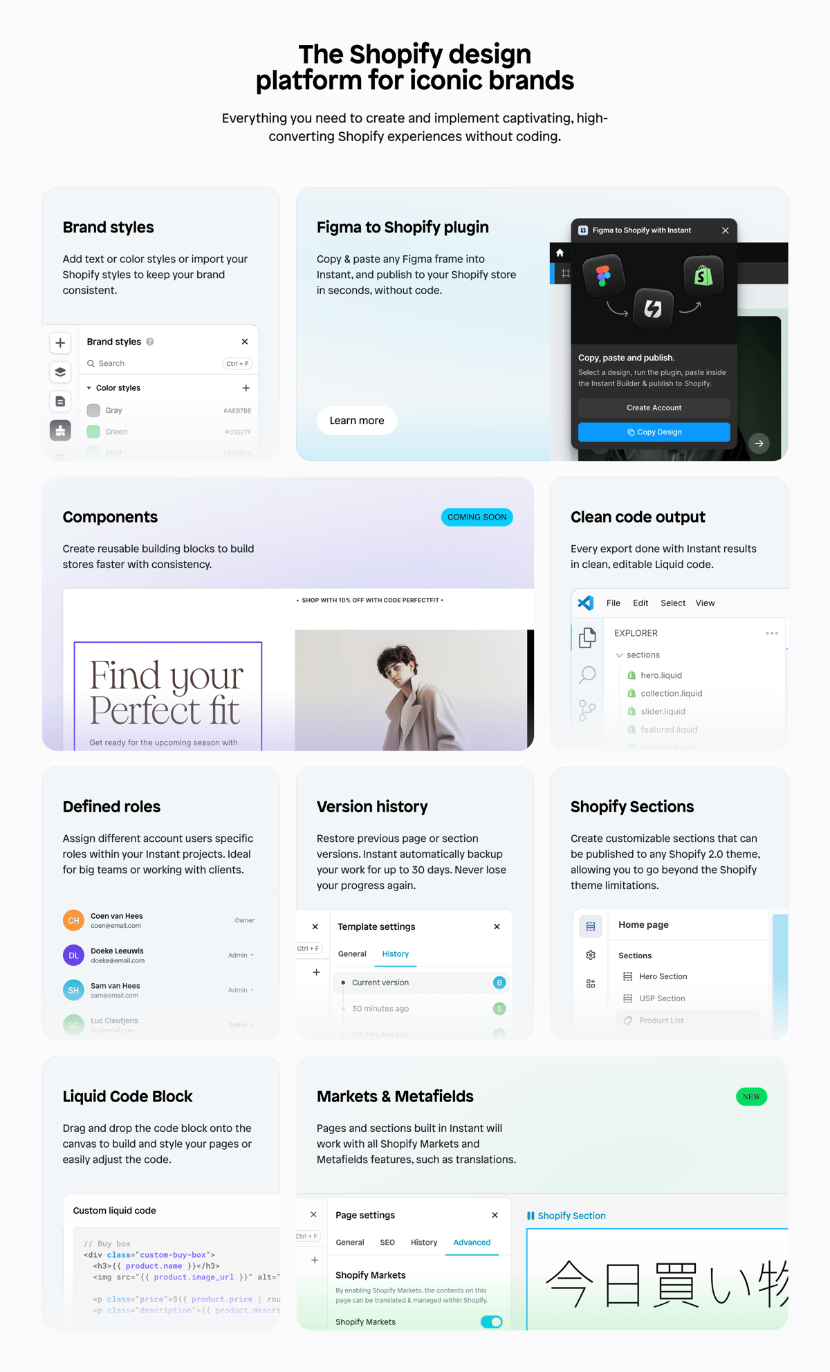 Instant
				bento box ui component