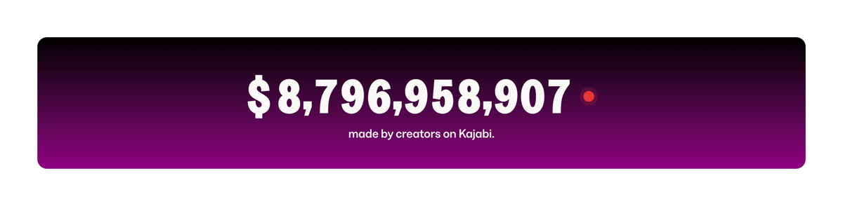 Kajabi
				social proof ui component