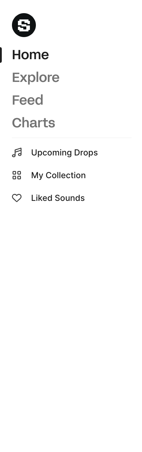 Sound.xyz
				vertical navigation ui component