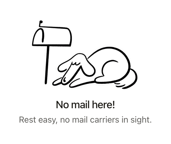 Notion Mail
				empty state ui component