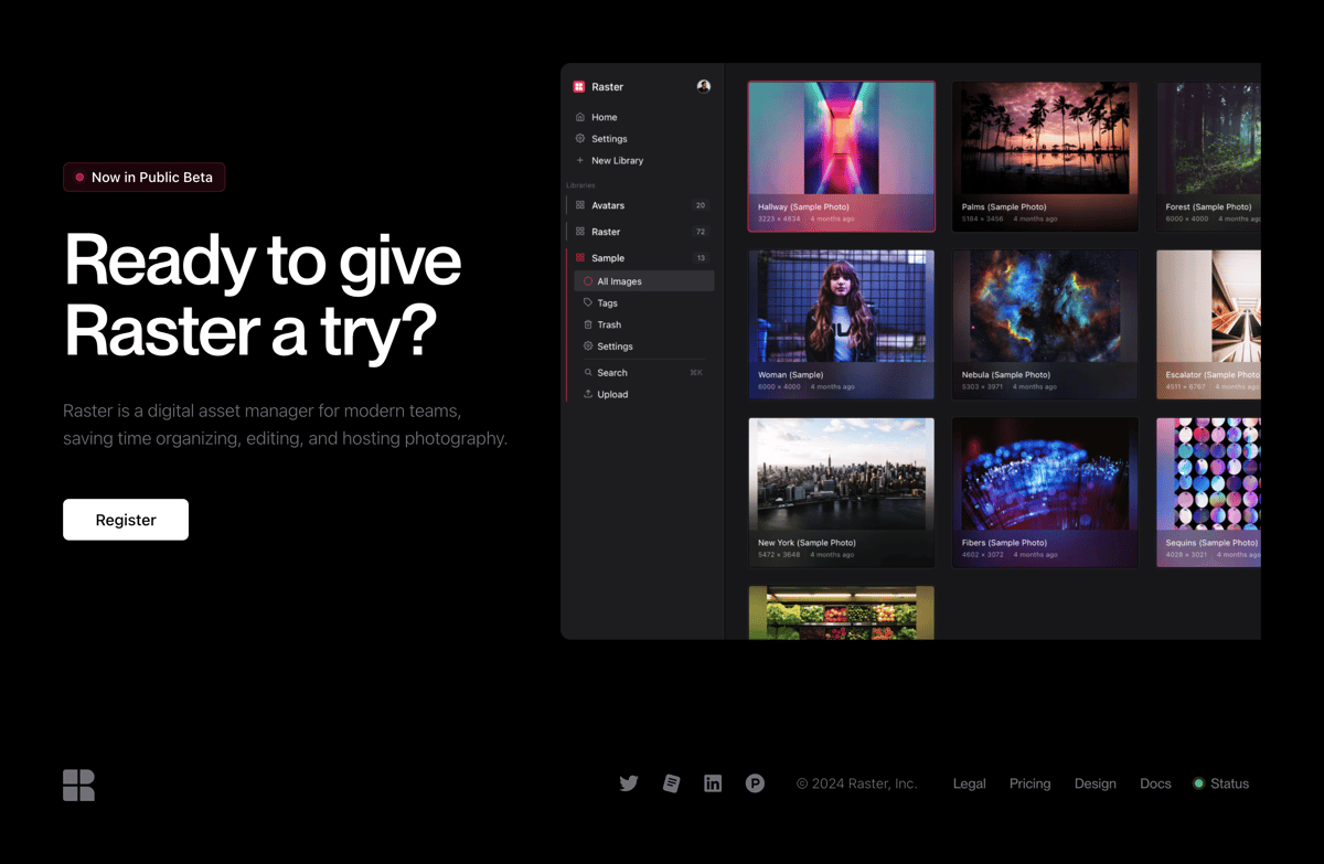 Raster
				footer ui component