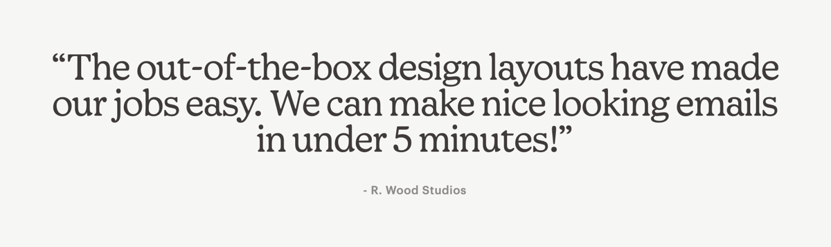 Mailchimp
				testimonial ui component
