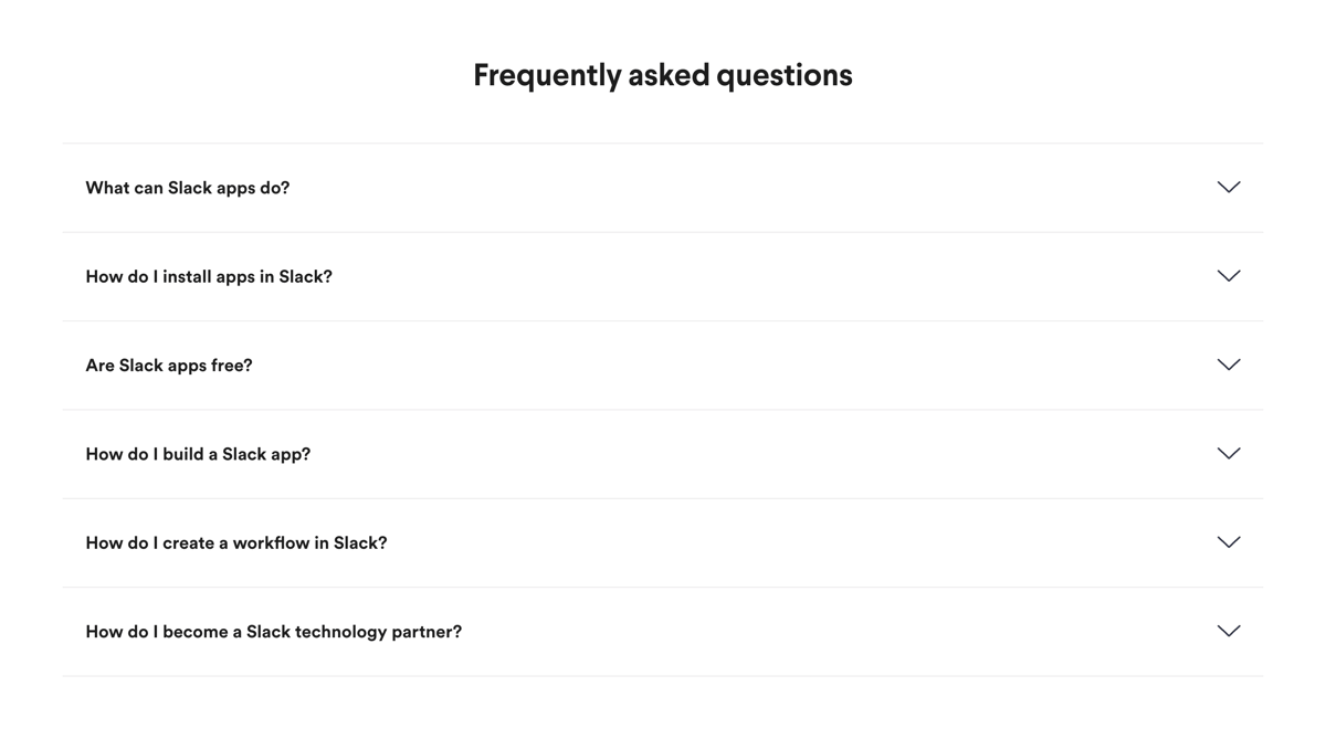 Slack
				faq ui component