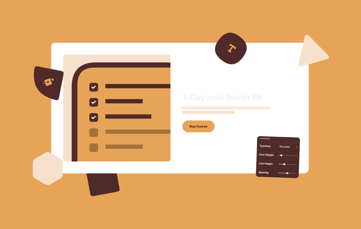Podia
				illustration ui component