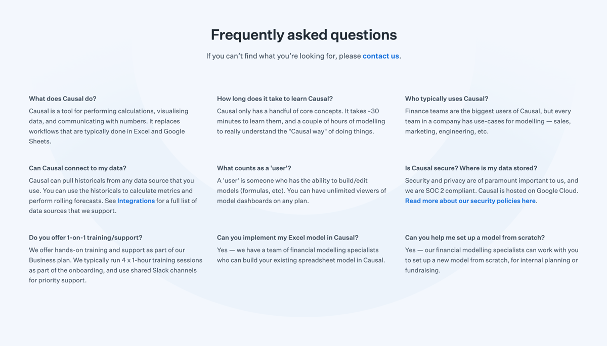 Causal
				faq ui component