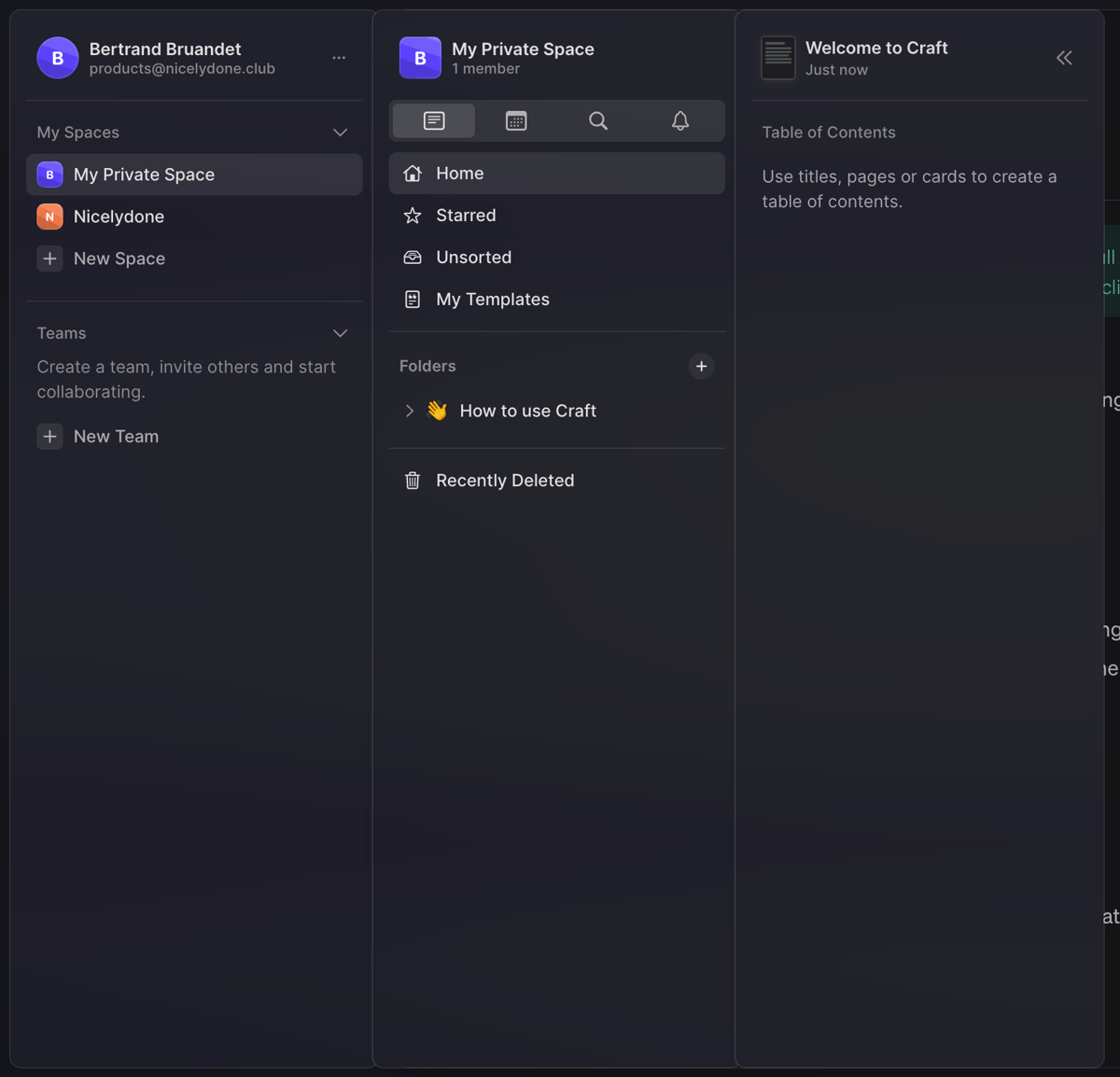Craft
				vertical navigation ui component