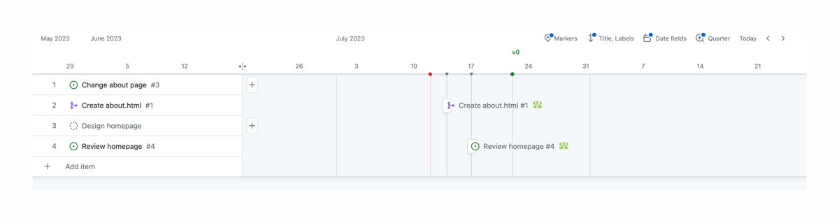 Github
				timeline & history ui component